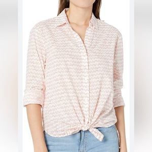 NYDJ Classic Lawn Shirt Top Sand Dunes Color